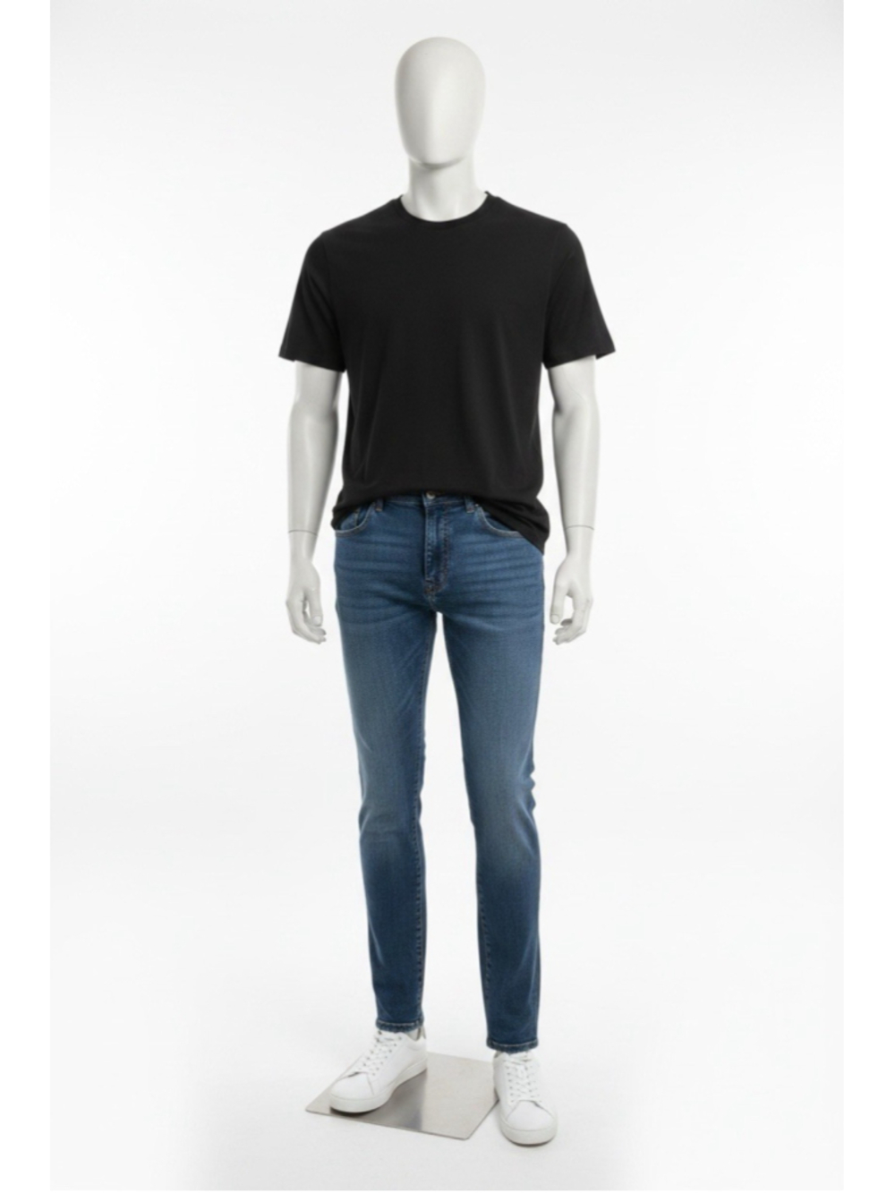 Lucky Brand Men’s Straight Athletic Fit Blue Medium Wash Stretch Denim Jeans - Picture 3 of 12